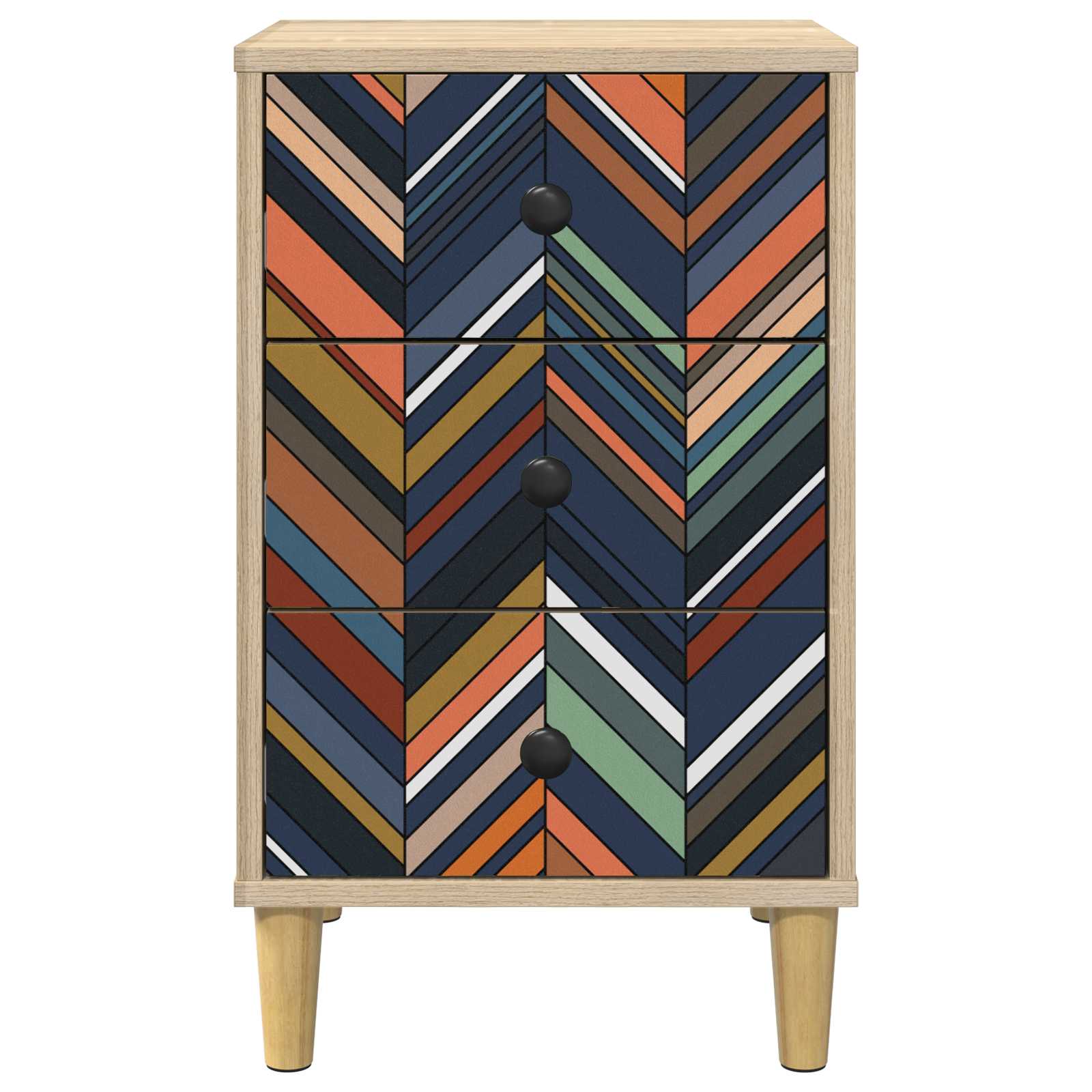 Armadio da Notte OMMEN 2 pz Rovere Sonoma 36 x 33 x 60 cm | homemem39