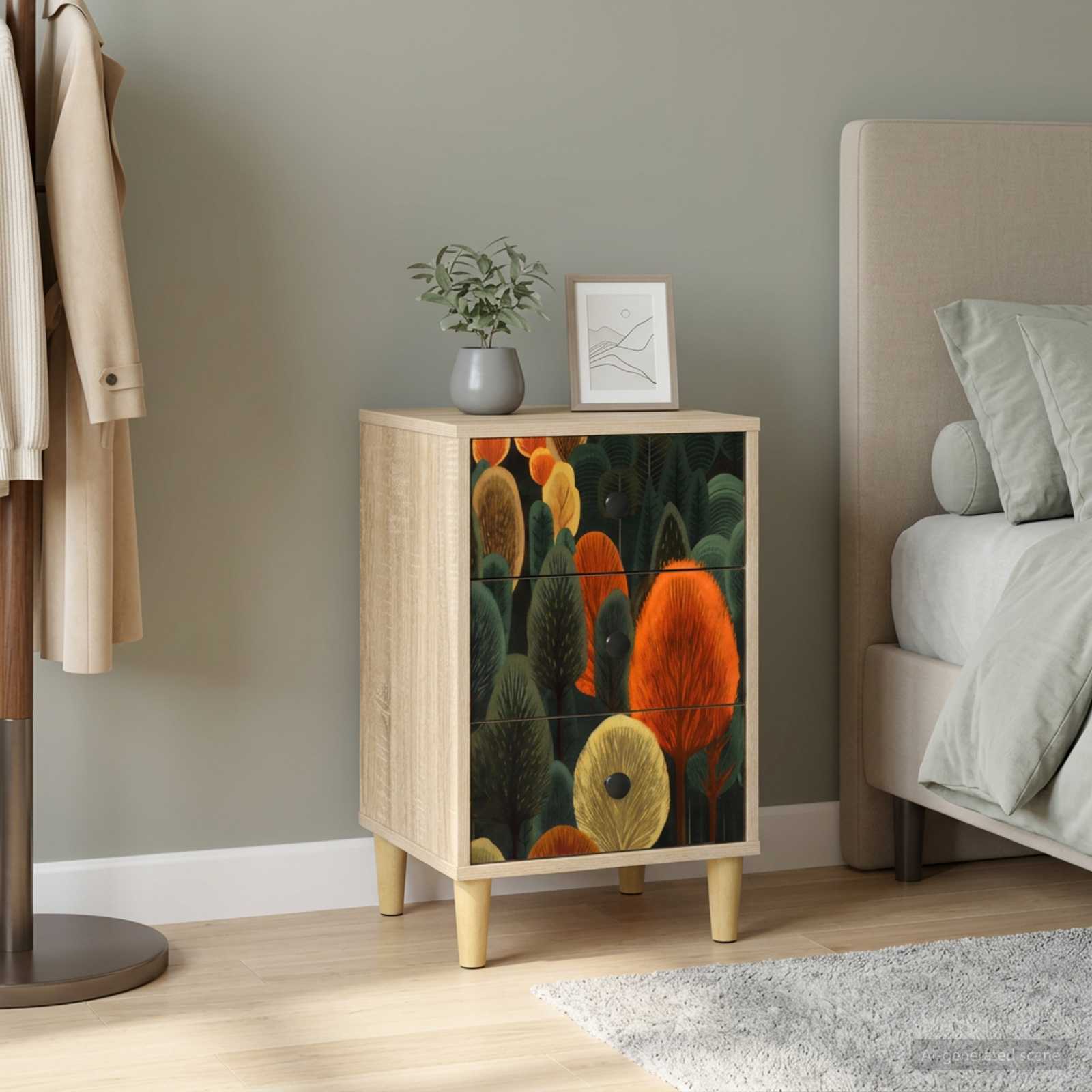 Armadio da Notte ZAANDAM Rovere Sonoma 36 x 33 x 60 cm | homemem39