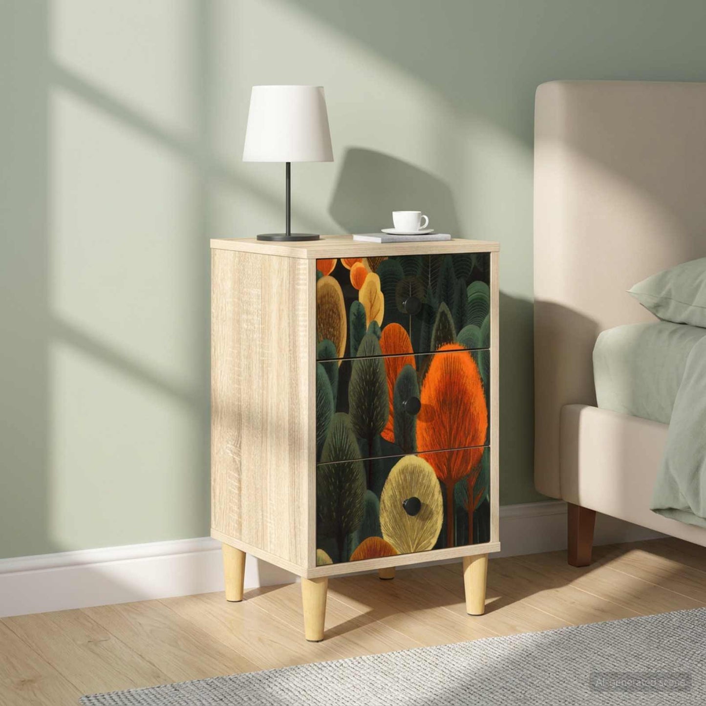 Armadio da Notte ZAANDAM 2 pz Rovere Sonoma 36 x 33 x 60 cm | homemem39