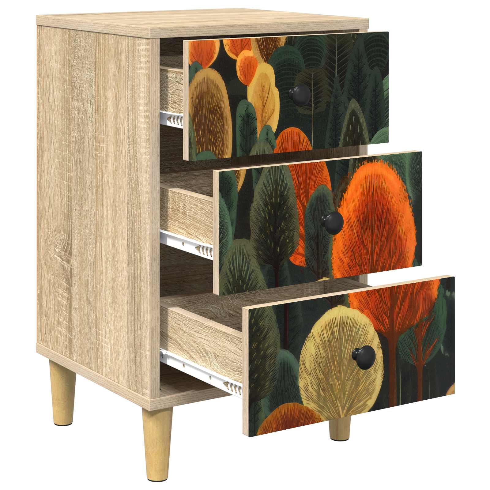 Armadio da Notte ZAANDAM 2 pz Rovere Sonoma 36 x 33 x 60 cm | homemem39