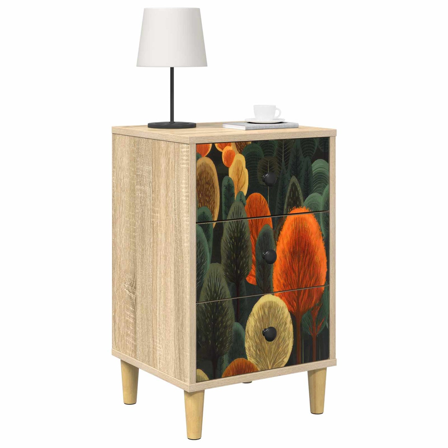 Armadio da Notte ZAANDAM 2 pz Rovere Sonoma 36 x 33 x 60 cm | homemem39