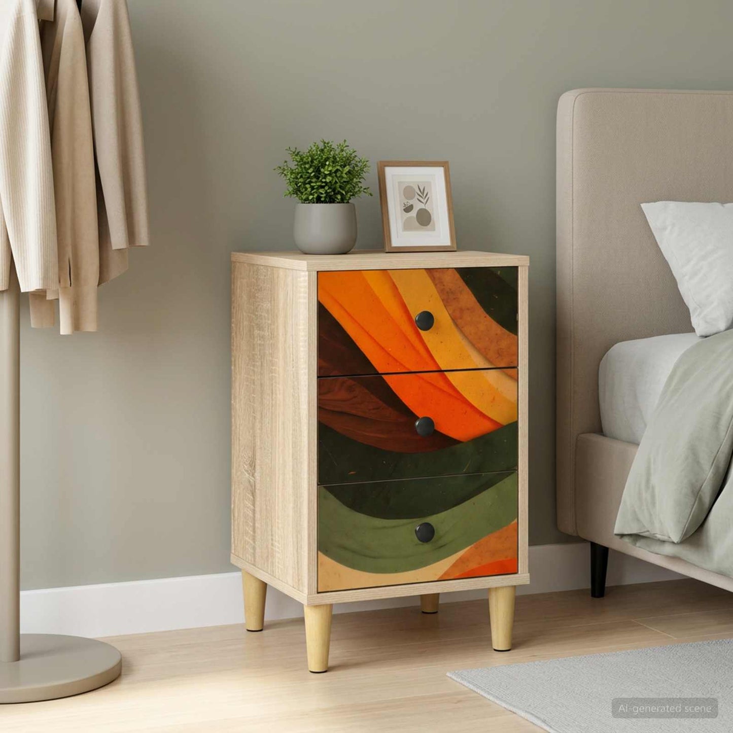Armadio da Notte BONN Rovere Sonoma 36 x 33 x 60 cm | homemem39