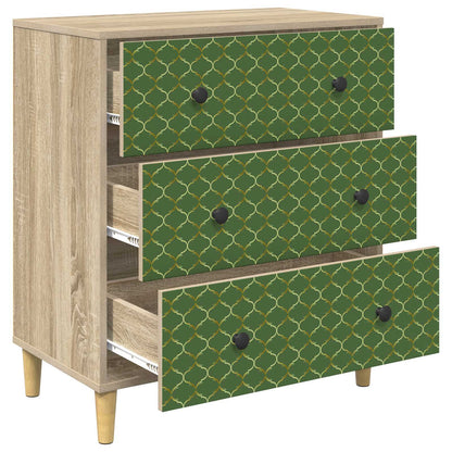 Cassettiera GELEEN Stampa geometrica smeraldo 66 x 36,5 x 75 cm | homemem39