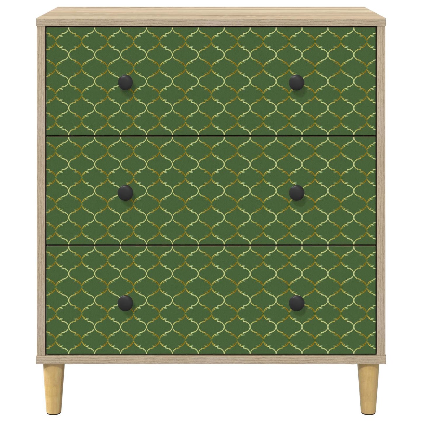 Cassettiera GELEEN Stampa geometrica smeraldo 66 x 36,5 x 75 cm | homemem39