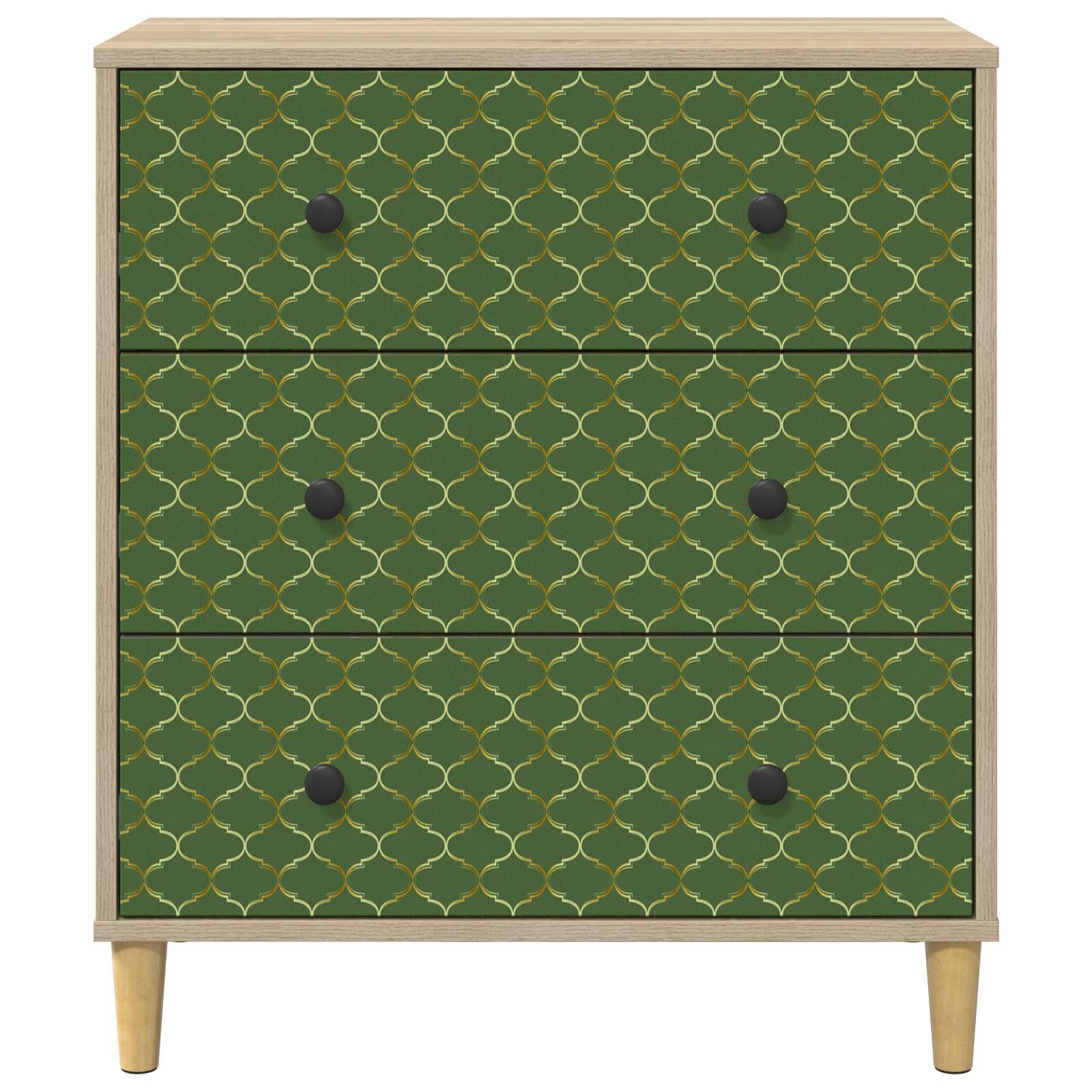 Cassettiera GELEEN Stampa geometrica smeraldo 66 x 36,5 x 75 cm | homemem39