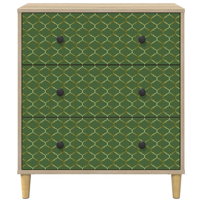 Cassettiera GELEEN Stampa geometrica smeraldo 66 x 36,5 x 75 cm | homemem39