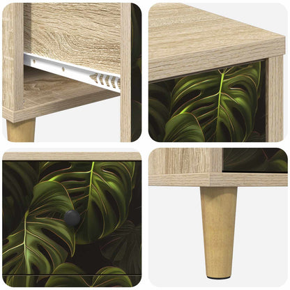 Cassettiera ELBURG Stampa foglia di palma 66 x 36,5 x 75 cm | homemem39