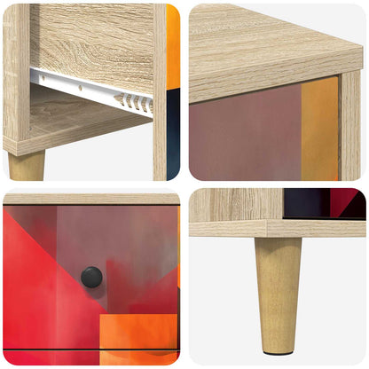 Cassettiera HEESCH Stampa a blocchi di colore 66 x 36,5 x 75 cm