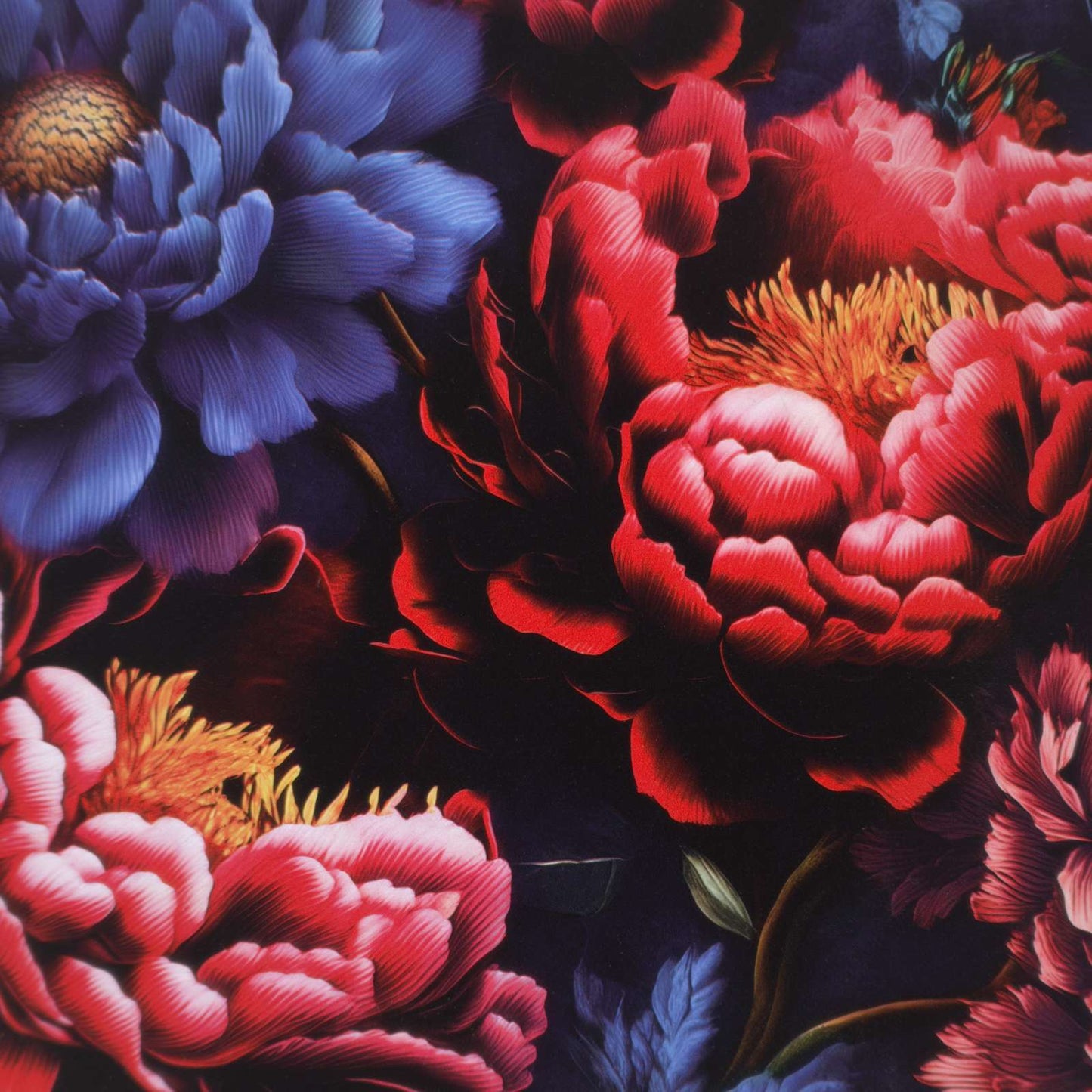 Cassettiera KIEL Stampa di peonia scura 66 x 36,5 x 75 cm | homemem39