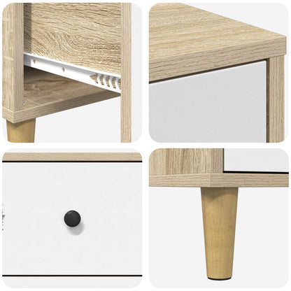 Cassettiera HANAU Stampa foglia verde 66 x 36,5 x 75 cm Sonoma | homemem39