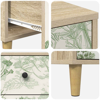 Cassettiera GOTHA Stampa di albero verde 66 x 36,5 x 75 cm | homemem39