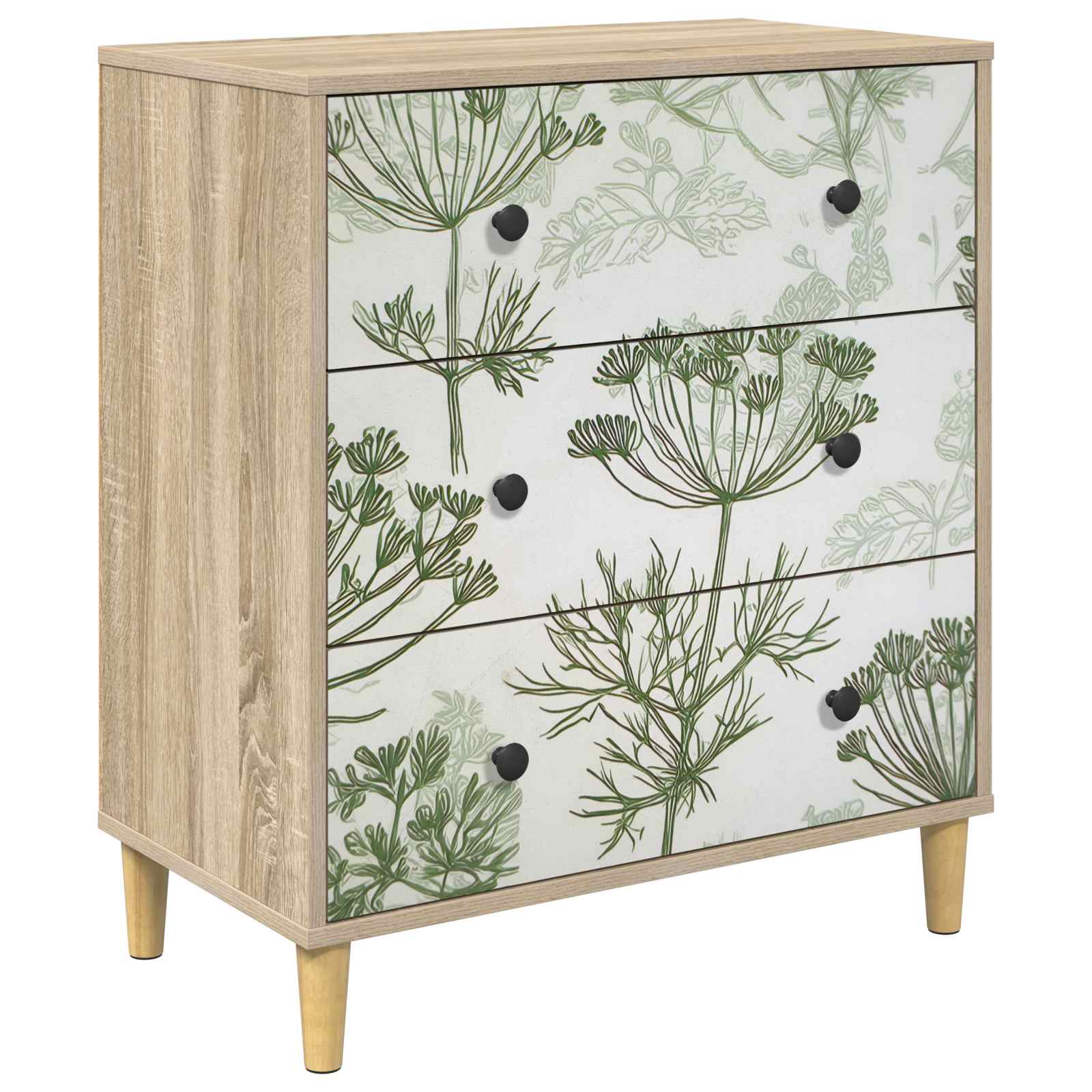 Cassettiera GOTHA Stampa di albero verde 66 x 36,5 x 75 cm | homemem39