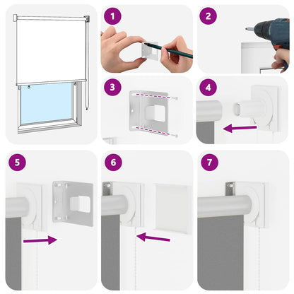 Tenda da sole a rullo con protezione UV Grigio Chiaro | homemem39