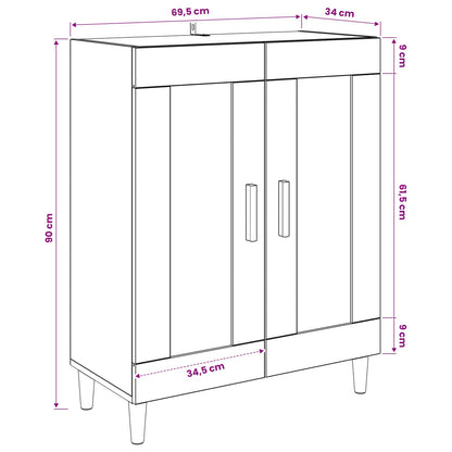 Credenza Legno antico 69,5 x 34 x 90 cm Legno ingegnerizzato