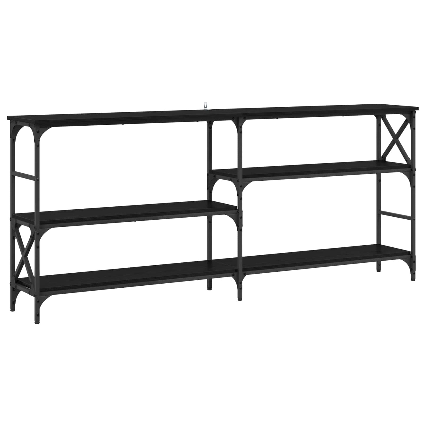 Tavolo consolle Rovere Nero 180 x 29 x 76,5 cm metallo PB