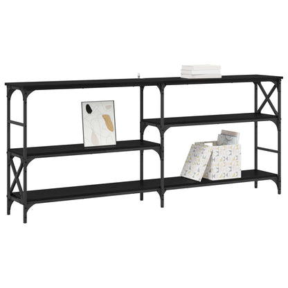 Tavolo consolle Rovere Nero 180 x 29 x 76,5 cm metallo PB