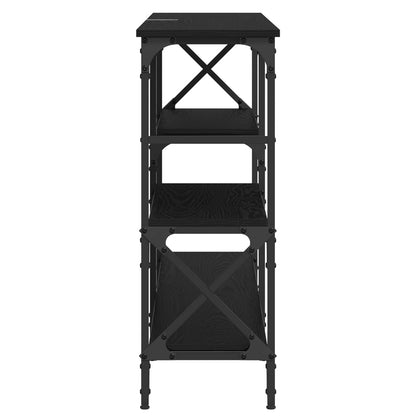Tavolo consolle Rovere Nero 180 x 29 x 76,5 cm metallo PB