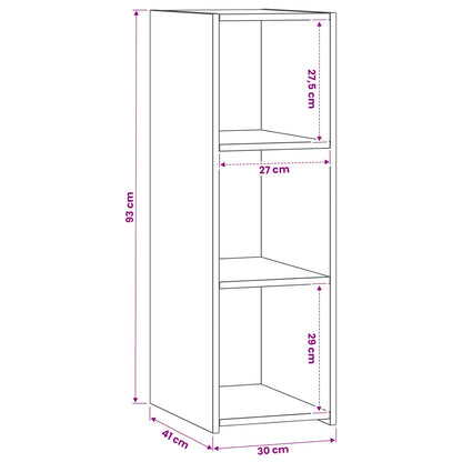 Credenza Rovere Nero 30 x 41 x 93 cm Legno ingegnerizzato - homemem39