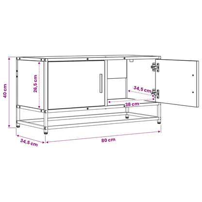 Mobile TV 80 x 34,5 x 40 cm Legno antico Legno ingegnerizzato