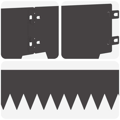 Bordura per Prato 30 pcs 103 x 15 cm metallo Nero | homemem39