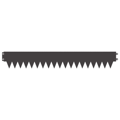 Bordura per Prato 30 pcs 103 x 15 cm metallo Nero | homemem39