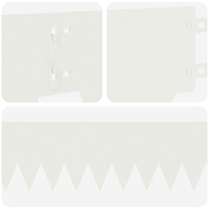 Bordura per Prato 30 pcs 103 x 15 cm metallo Bianco | homemem39