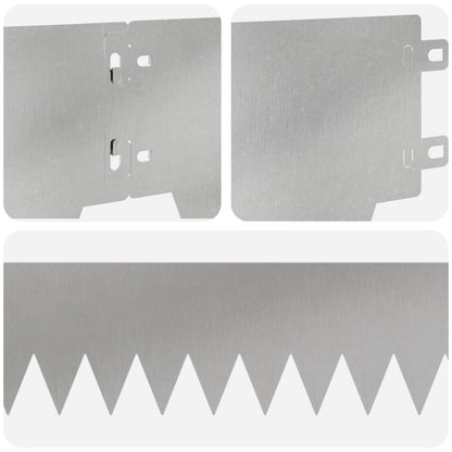 Bordura per Prato 10 pcs 103 x 15 cm metallo Argento | homemem39