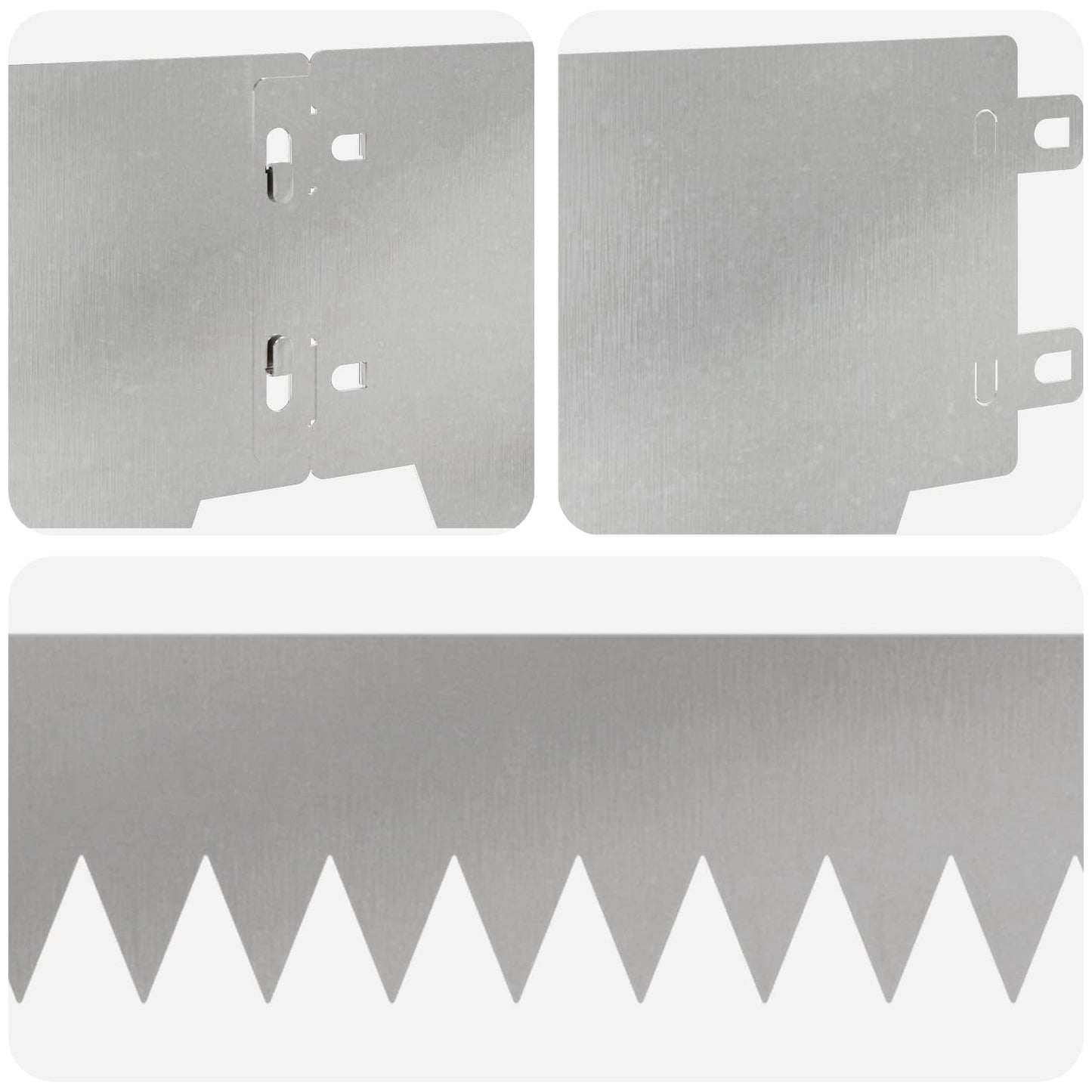 Bordura per Prato 30 pcs 103 x 15 cm metallo Argento | homemem39