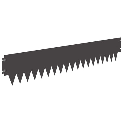 Bordura per Prato 20 pcs 103 x 20 cm metallo Nero | homemem39