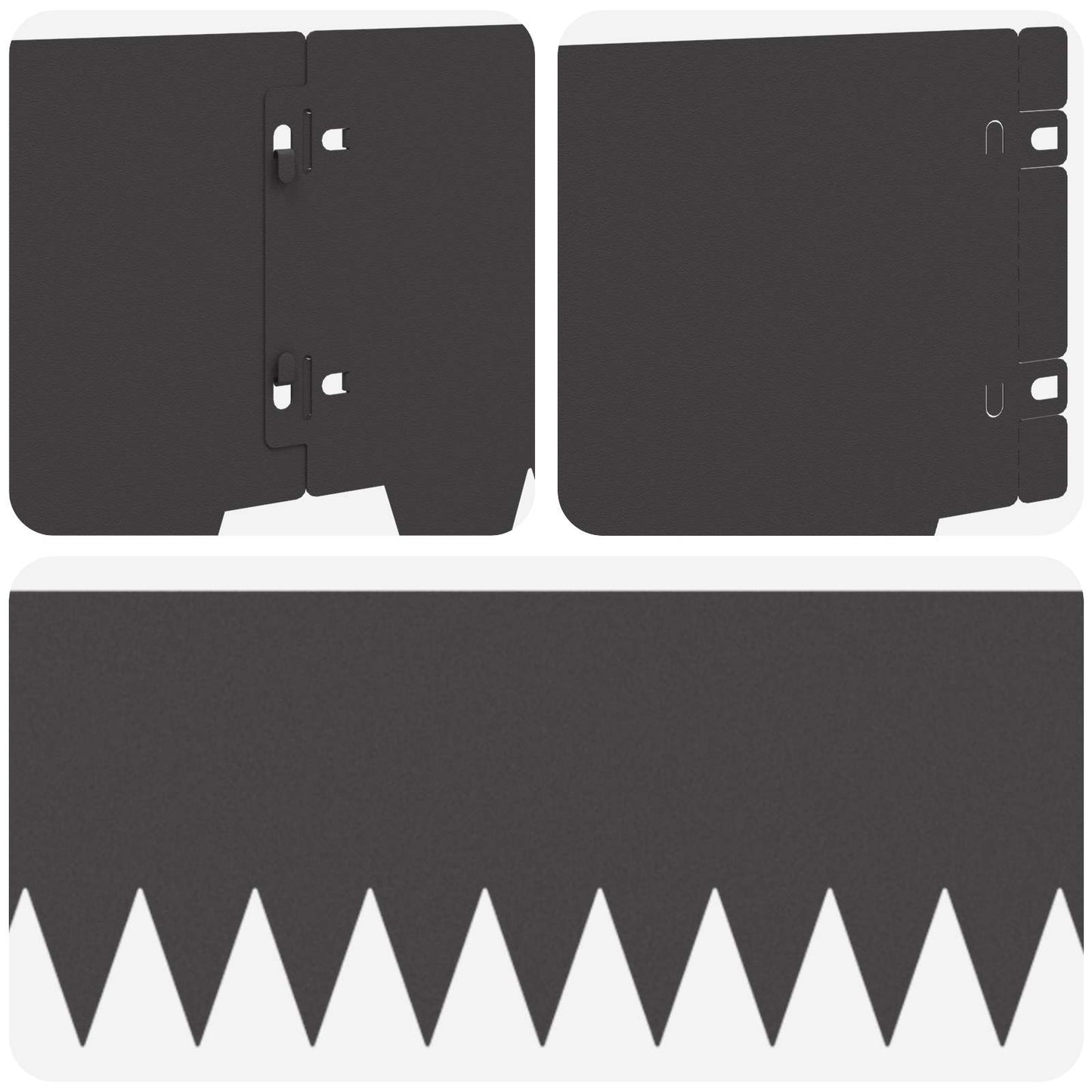 Bordura per Prato 30 pcs 103 x 20 cm metallo Nero | homemem39