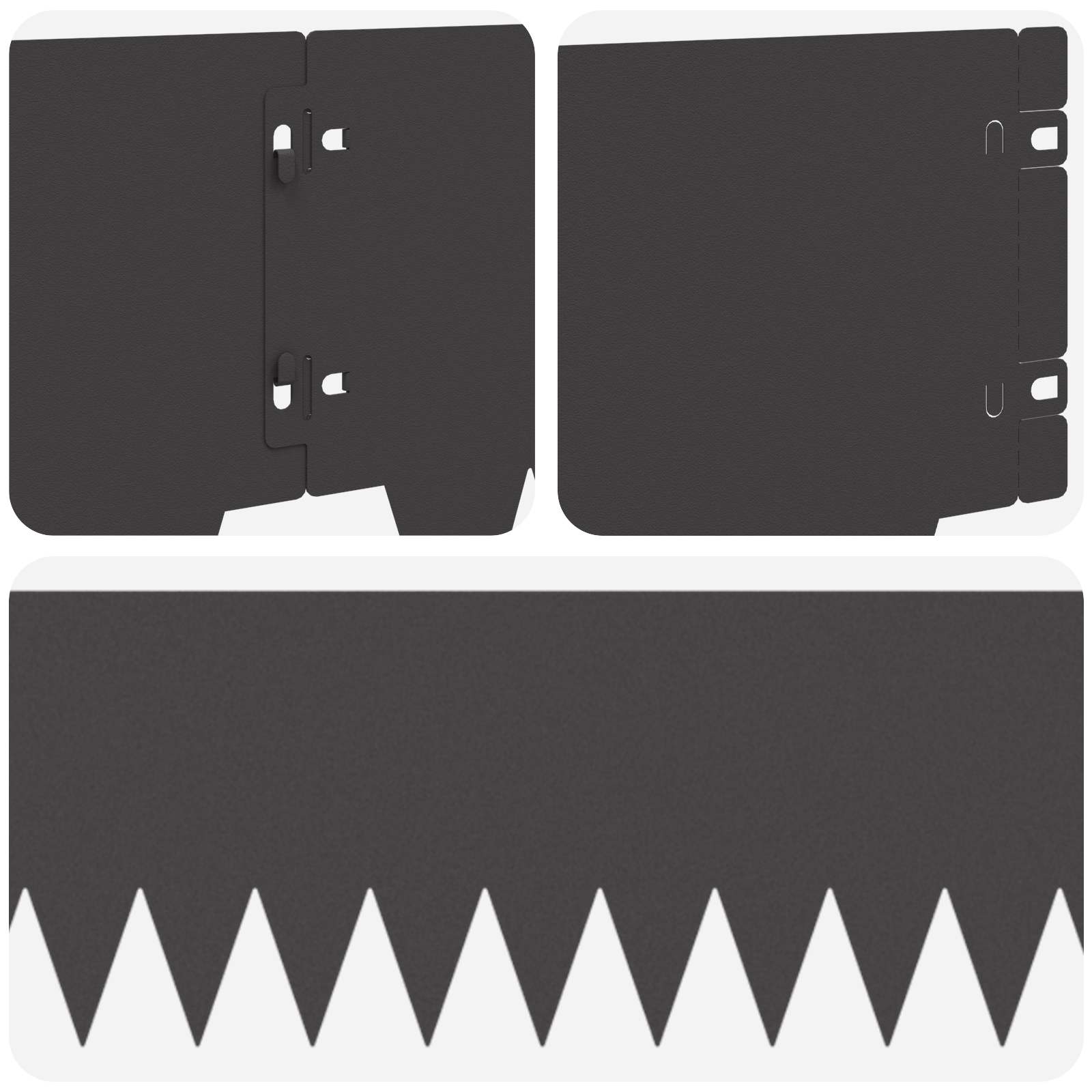 Bordura per Prato 30 pcs 103 x 20 cm metallo Nero | homemem39