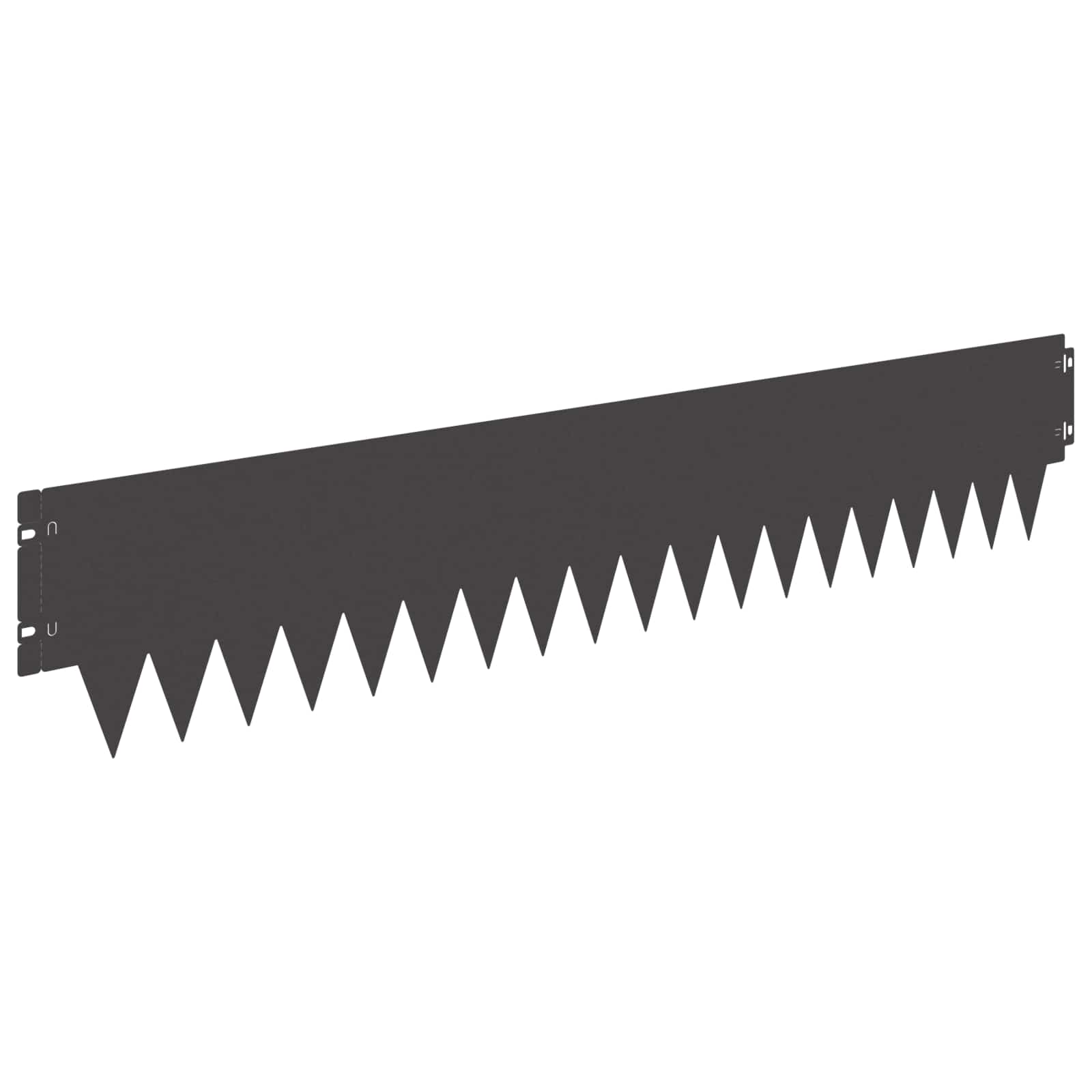 Bordura per Prato 30 pcs 103 x 20 cm metallo Nero | homemem39