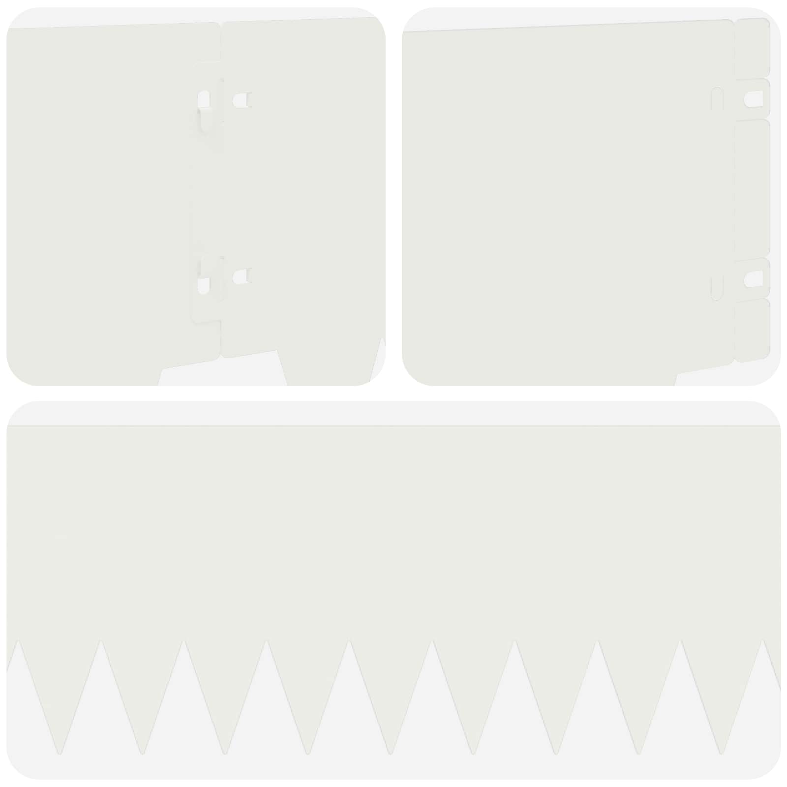 Bordura per Prato 20 pcs 103 x 20 cm metallo Bianco | homemem39