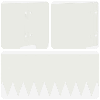 Bordura per Prato 20 pcs 103 x 20 cm metallo Bianco | homemem39