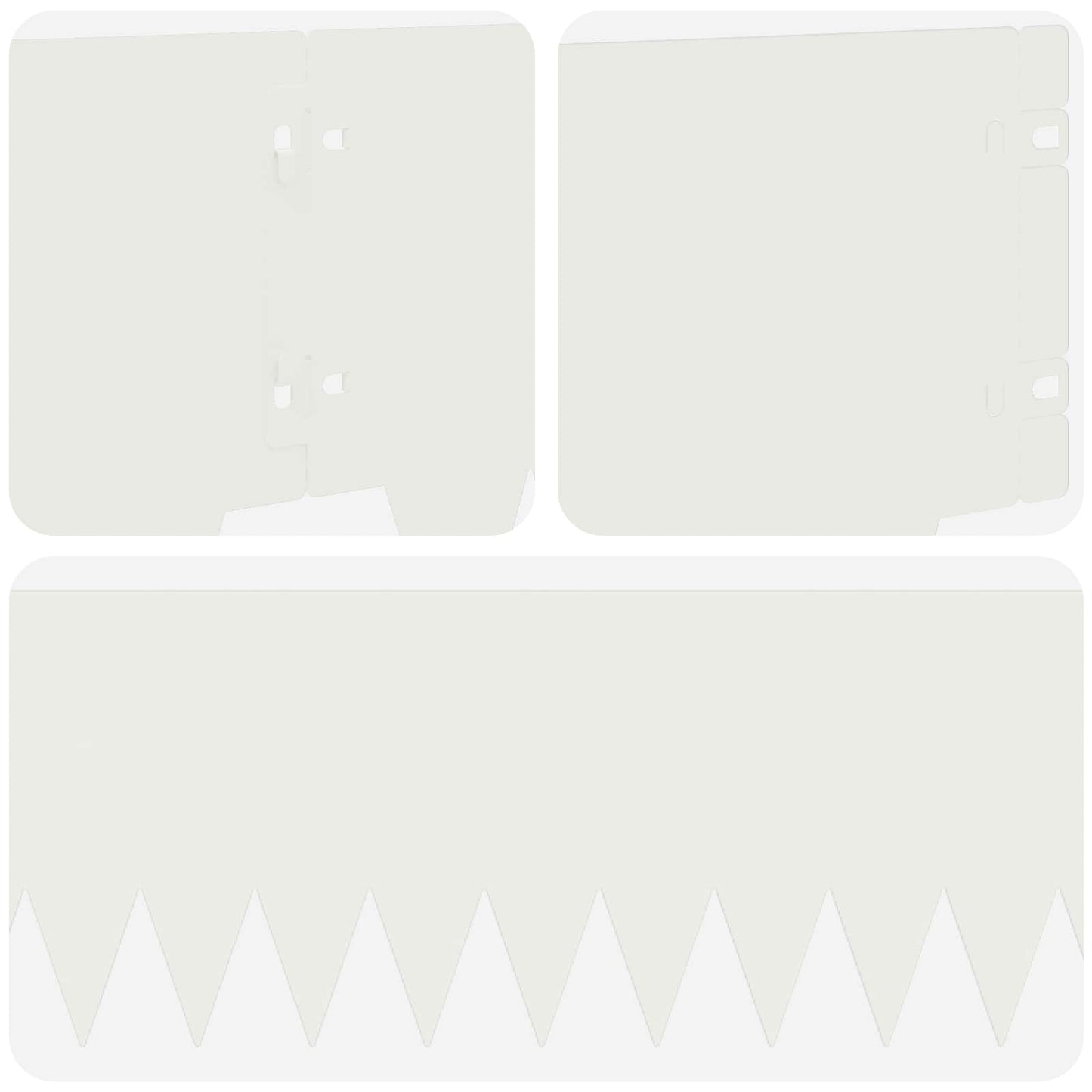 Bordura per Prato 30 pcs 103 x 20 cm metallo Bianco | homemem39