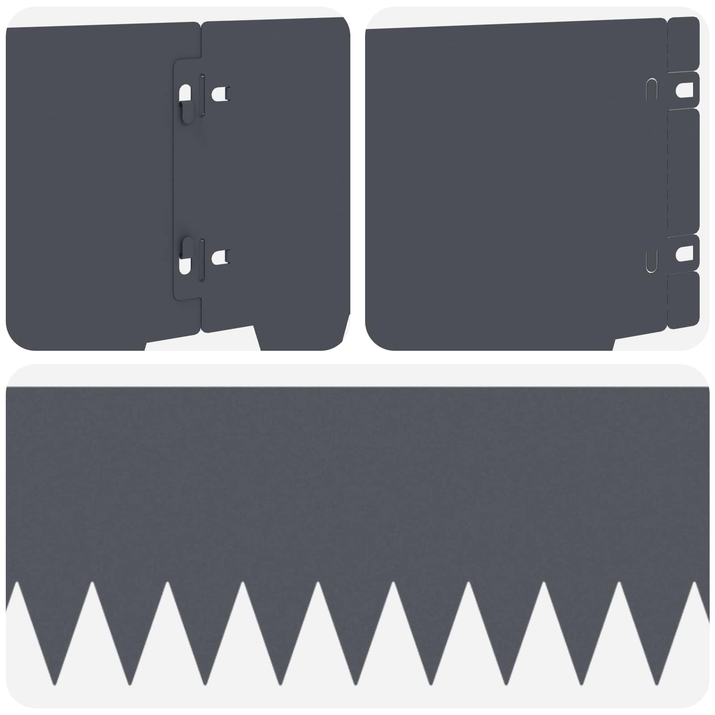 Bordura per Prato 20 pcs 103 x 20 cm metallo Antracite | homemem39