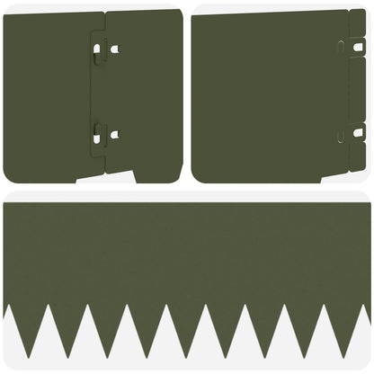 Bordura per Prato 20 pcs 103 x 20 cm metallo Verde Oliva | homemem39
