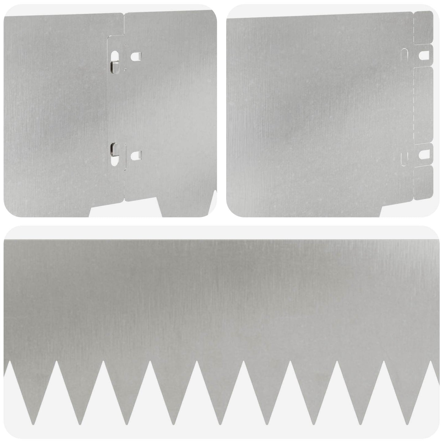 Bordura per Prato 20 pcs 103 x 20 cm metallo Argento | homemem39