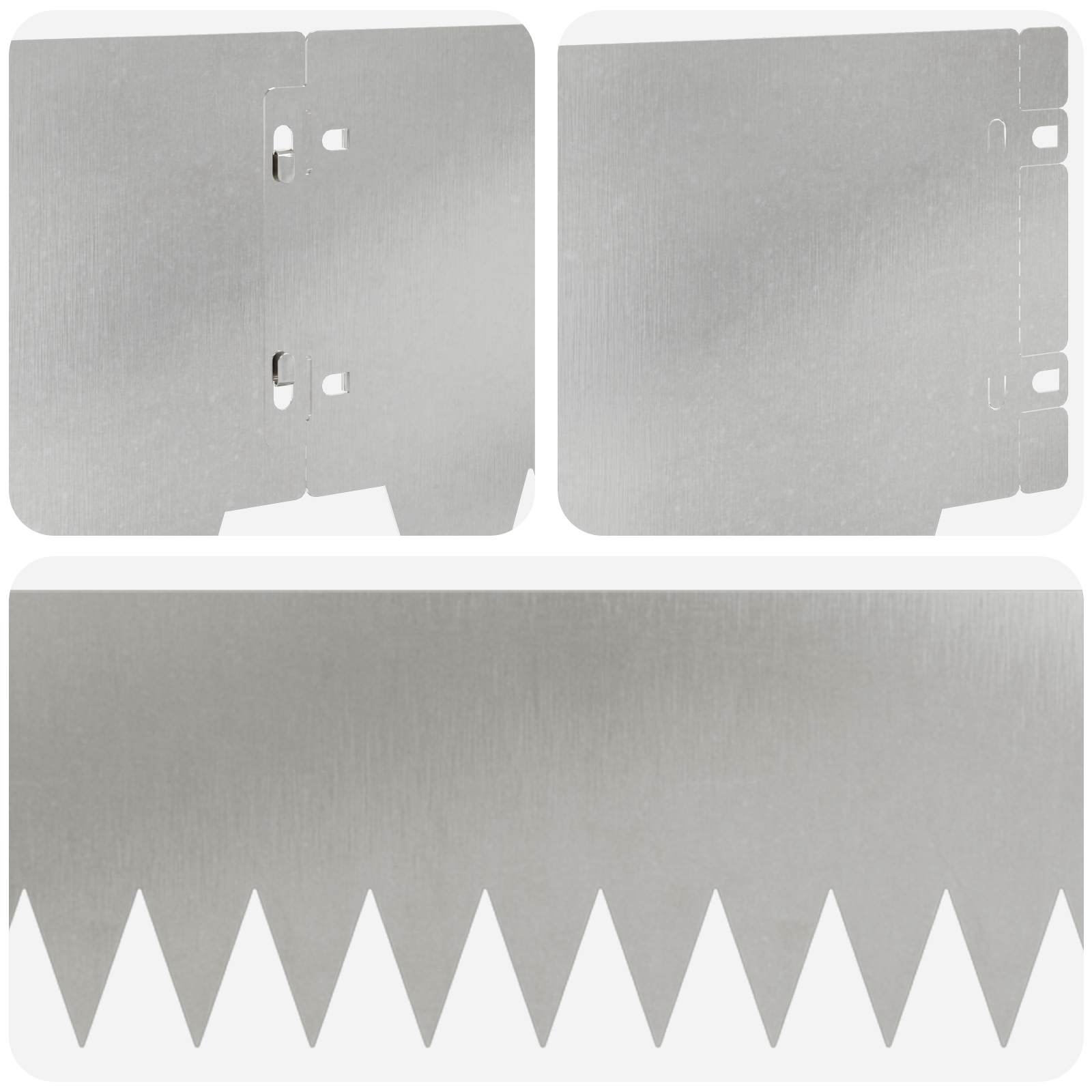 Bordura per Prato 20 pcs 103 x 20 cm metallo Argento | homemem39