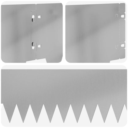 Bordura per Prato 20 pcs 103 x 20 cm metallo Argento | homemem39