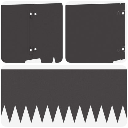 Bordura per Prato 10 pcs 103 x 25 cm metallo Nero | homemem39