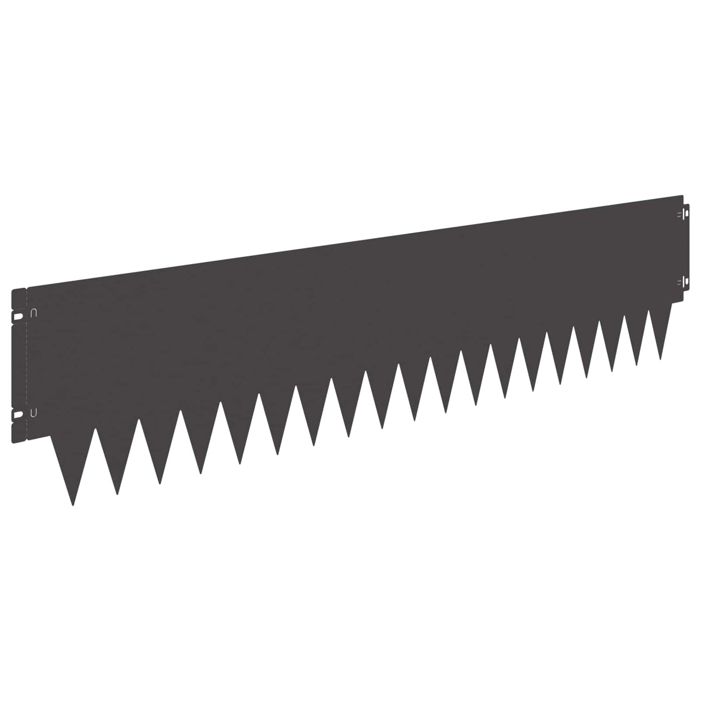 Bordura per Prato 20 pcs 103 x 25 cm metallo Nero | homemem39