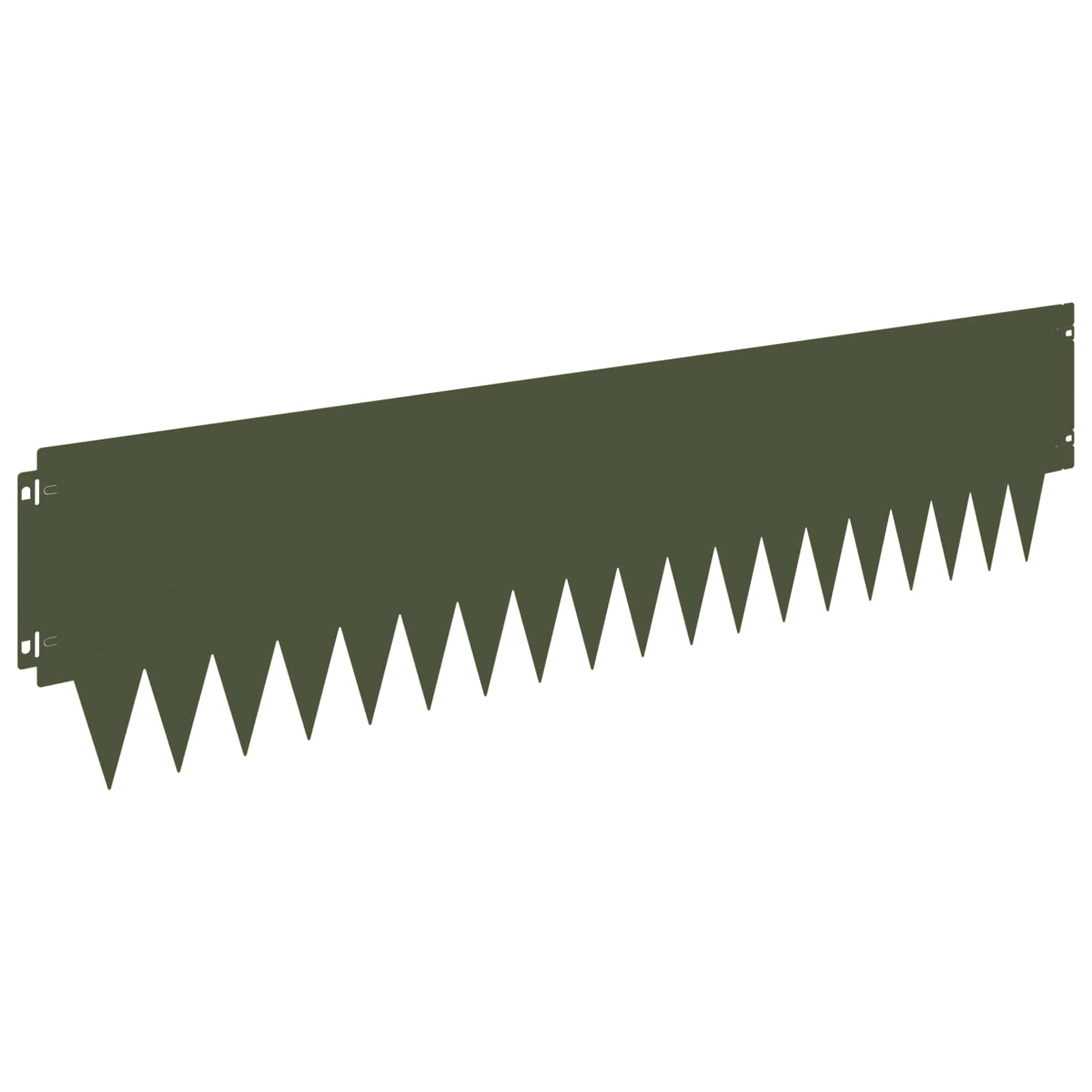 Bordura per Prato 10 pcs 103 x 25 cm metallo Verde Oliva | homemem39