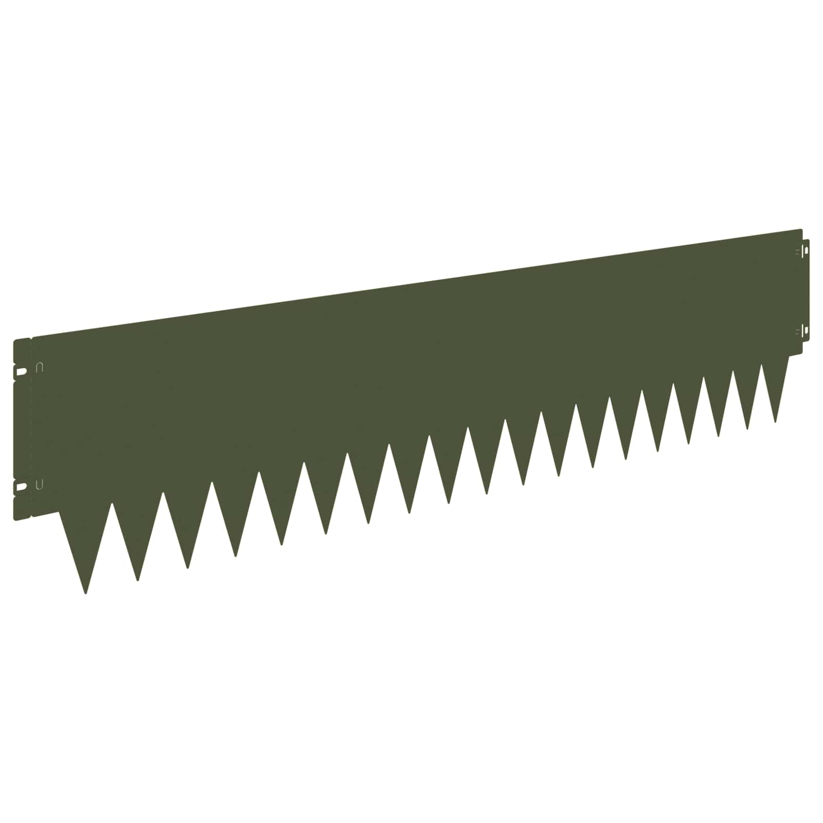 Bordura per Prato 10 pcs 103 x 25 cm metallo Verde Oliva | homemem39