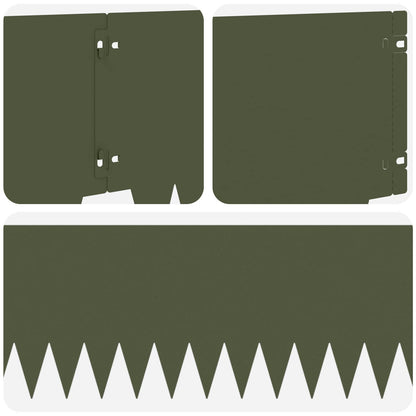 Bordura per Prato 20 pcs 103 x 25 cm metallo Verde Oliva | homemem39