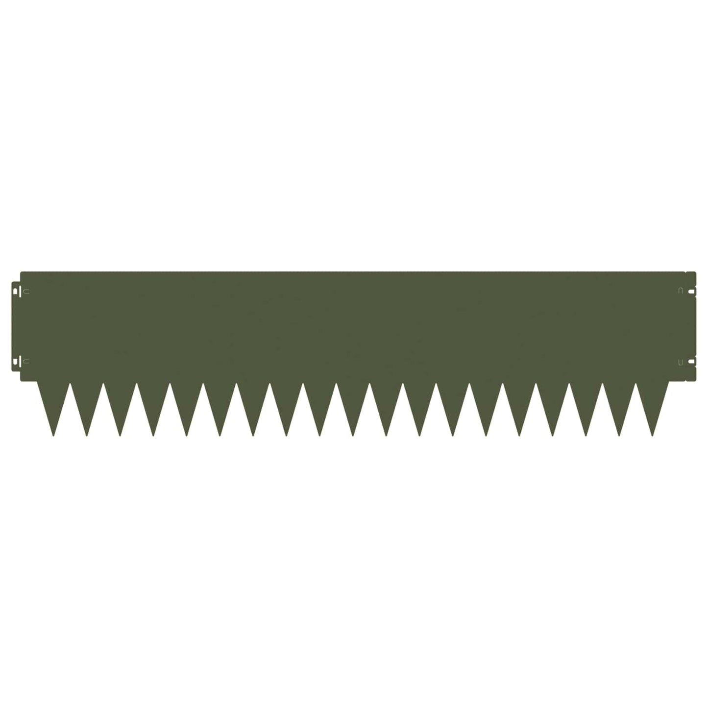 Bordura per Prato 20 pcs 103 x 25 cm metallo Verde Oliva | homemem39