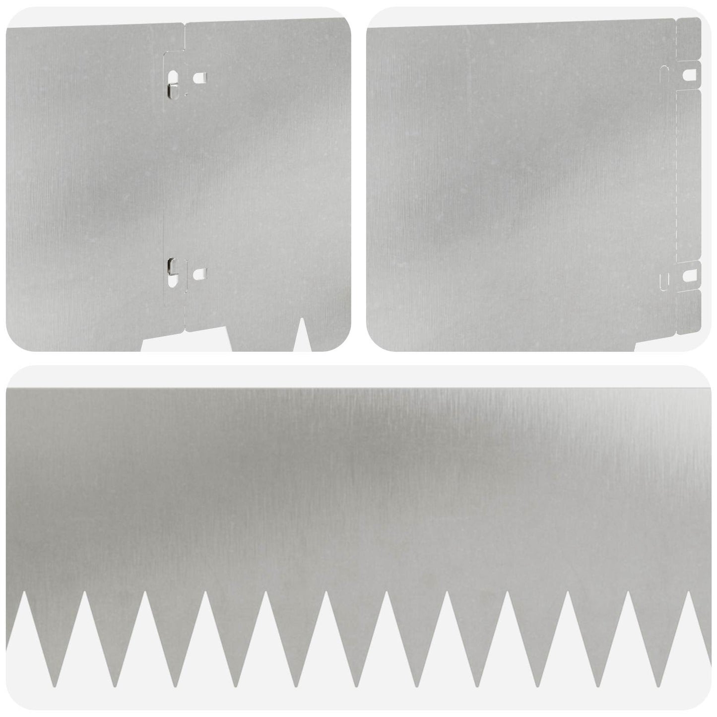 Bordura per Prato 30 pcs 103 x 25 cm metallo Argento | homemem39