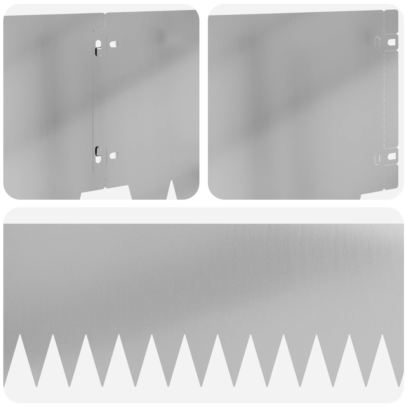 Bordura per Prato 30 pcs 103 x 25 cm metallo Argento | homemem39