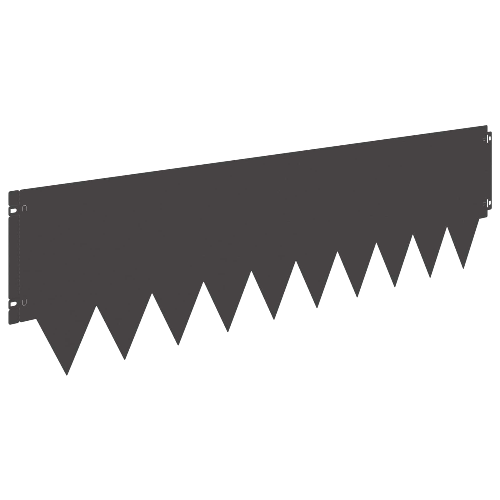 Bordura per Prato 10 pcs 103 x 30 cm metallo Nero | homemem39