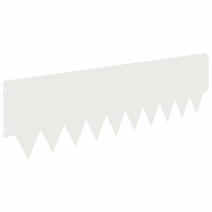 Bordura per Prato 10 pcs 103 x 30 cm metallo Bianco | homemem39